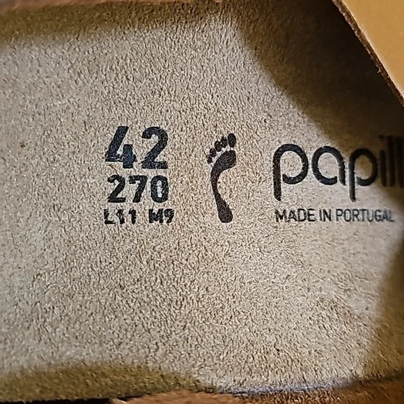 PAPILLIO BY BIRKENSTOCK SAMIRA RING COGNAC,WEDGE Sandal, BLACK,size US 11,EUR 42 - Picture 16 of 16